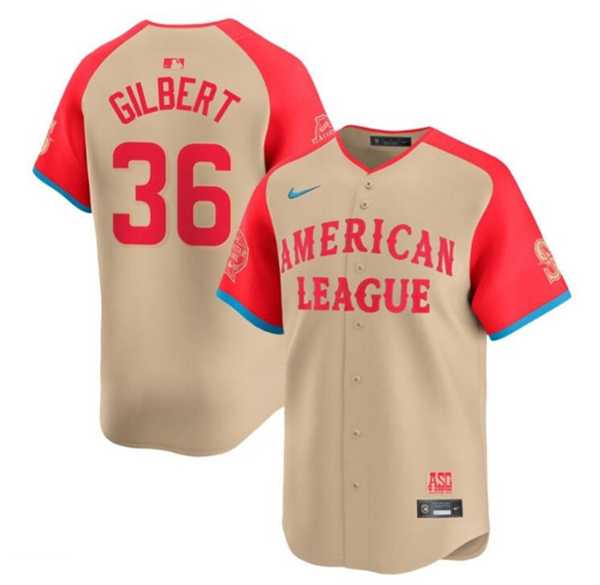 Mens National League #36 Logan Gilbert Cream 2024 All-Star Limited Stitched Baseball Jersey->2024 mlb all-star->MLB Jersey